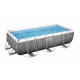 Basen stelażowy Power Steel 404x201x100 Imitacja Rattanu 13x6FT BESTWAY 6w1 + Pompa + Drabinka