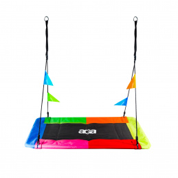 Aga HUŚTAWKA OGRODOWA BOCIANIE GNIAZDO 150x79 cm Kolorowy