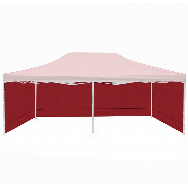 Aga Ścianki boczne do stoiska handlowego 3x6m Bordowe