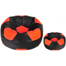 Aga Torba do siedzenia BALL XXXL pomarańczowo-czarna + podnóżek - SZUKAJ