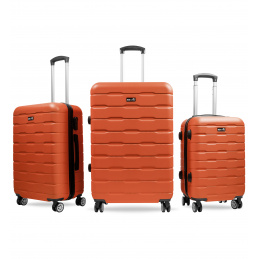 Aga Travel ZESTAW WALIZEK 3w1 KOMPLET WALIZKA PODRÓŻNA BAGAŻ MR4658 Pomarańczowy