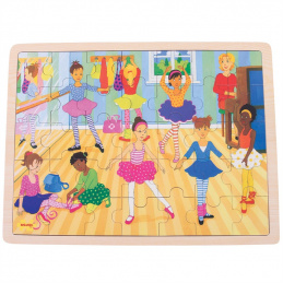 Bigjigs Toys Drewniana układanka baletnice 35 elementów 2DZ139 - II. JAKOŚĆ