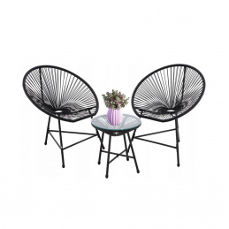 Aga Zestaw ogrodowy czarny