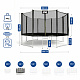 Aga SPORT PRO Trampolina 366 cm Czarna + siatka ochronna + drabinka