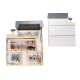 Domek dla lalek drewniany MDF + mebelki 78cm czarny LED