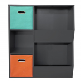 Regał Aga 76 x 28 x 94 cm odcienie szarości