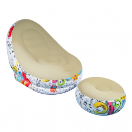 Aga KRZESŁO FOTEL DMUCHANY WODNY POMPOWANY Z PODNOŻKIEM DS2505