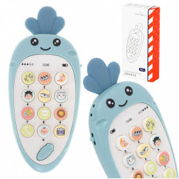 Telefon edukacyjny smartfon marchewka niebieska