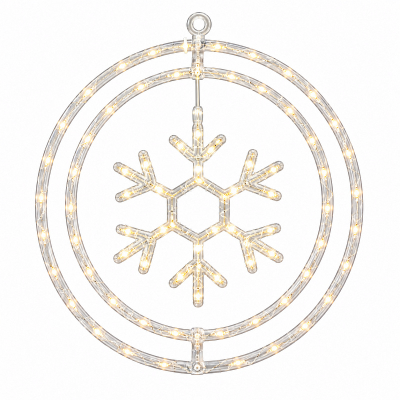 Aga Świąteczna dekoracja LED płatek śniegu 30 cm 60 LED Ciepła biel