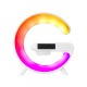 Aga ZEGAR LED Lampka stołowa RGB Głośnik Ładowarka RADIO BUDZIK Bluetooth 5w1 Biały