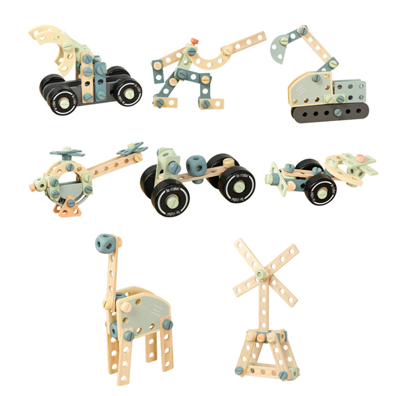 Aga4Kids Drewniane klocki konstrukcyjne DS5665