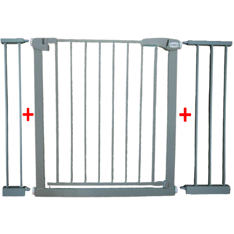 BRAMKA ZABEZPIECZAJĄCA S3 SZARA na schody, drzwi 79-115 cm rozporowa ochronna