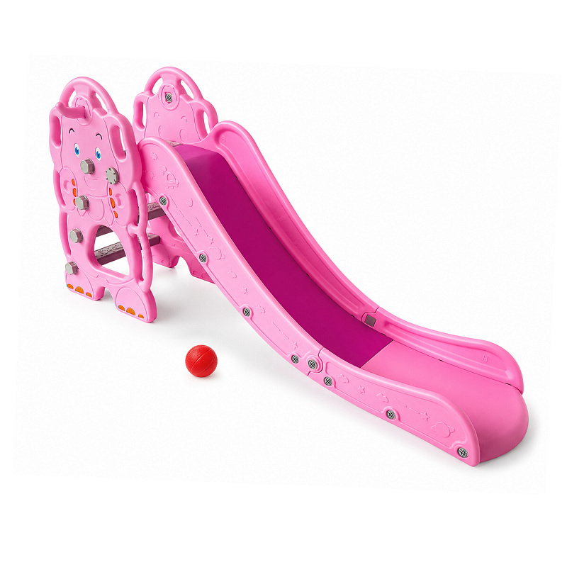 Aga4Kids Zjeżdżalnia z uchwytem 170 cm Różowa