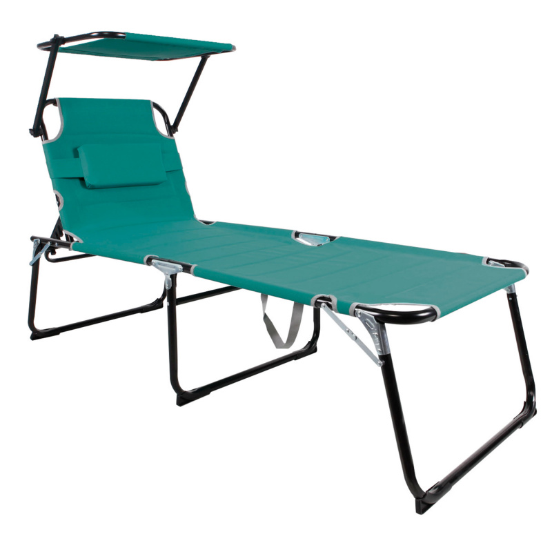 Linder Exclusiv Leżak ogrodowy XXL z daszkiem Aqua - 6DAZ036 - 2. JAKOŚĆ
