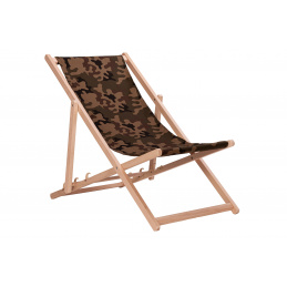 Aga Drewniany leżak składany Camouflage Green
