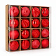 Aga Bombki choinkowe MIX 6 cm 16 szt. Czerwone
