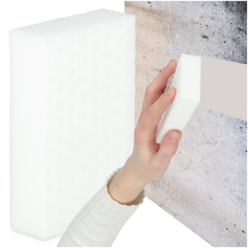 Magiczna gąbka z melaminy usuwa trudne plamy