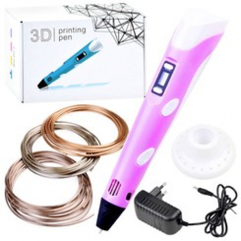 Pióro 3D magiczny długopis 3D + wkłady ZA3932 uniwersalny