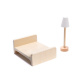 Domek dla lalek drewniany MDF + mebelki 78cm czarny LED