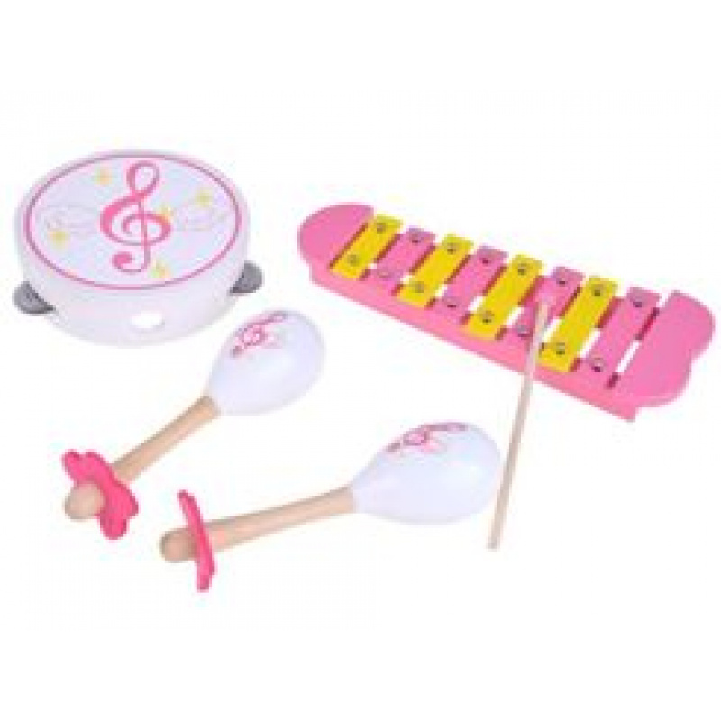 Drewniane instrumenty cymbałki tamburyn IN0085 uniwersalny