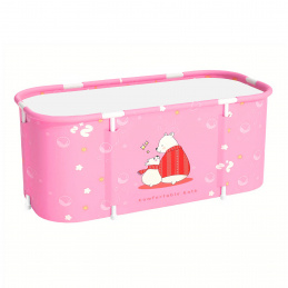 Aga składana wanna przenośna 115x60x50 cm różowa