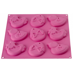 Silikomart Forma do pieczenia 9 części zestaw różowy