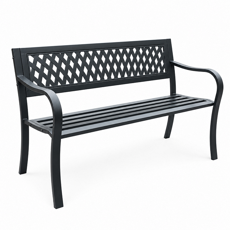 Aga Metalowa ławka ogrodowa 125x53 x77 cm