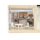 LULILO Domek dla lalek drewniany FLORO boho LED