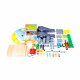 Aga4Kids Drewniany tor kolejowy składający się z 95 części, zasilany baterią