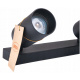 Lampa GU10 VIKI-L 8 spot listwa czarna