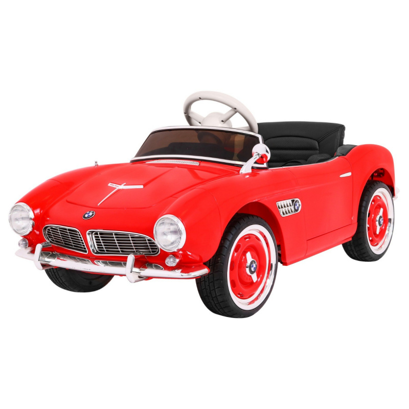Autko BMW 507 Retro elektryczne dla dzieci Czerwony Roadster