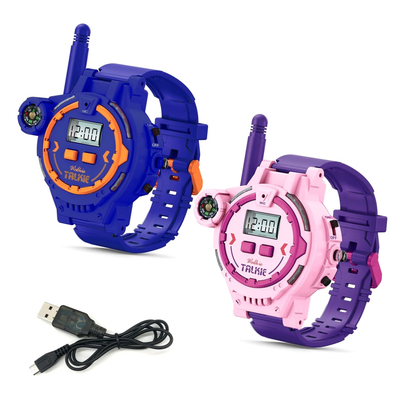 Walkie Talkie + Latarka + Kompas Zestaw zegarków dziecięcych Zasięg 100m