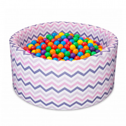 Aga Suchy basen 90x40 cm z piłeczkami ZigZag Kolorowy