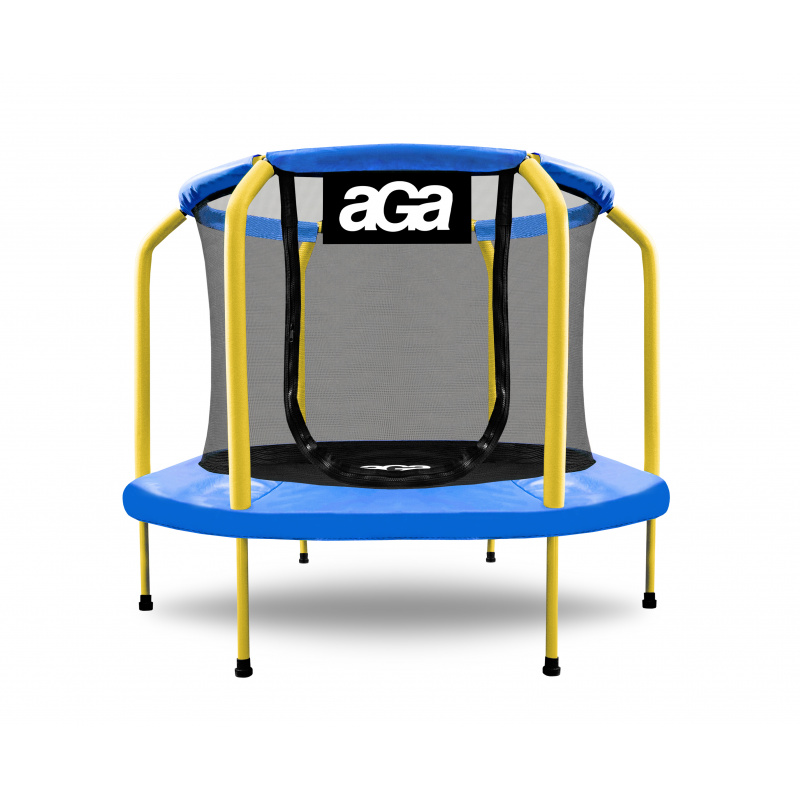 Aga Trampolina dziecięca 150 cm Niebiesko-żółta do domu i ogrodu