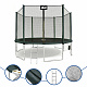 Aga SPORT PRO Trampolina 400 cm ciemno zielona + siatka ochronna + drabinka + kieszeń na buty