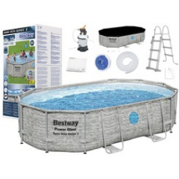 Bestway Basen stelaż 488x305x107 11w1 kamień 56946 uniwersalny