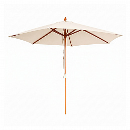 Linder Exclusiv Ogrodowy parasol z drewnianą konstrukcją 400 cm Beżowy