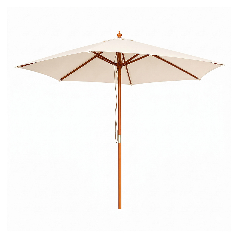 Linder Exclusiv Ogrodowy parasol z drewnianą konstrukcją 400 cm Beżowy