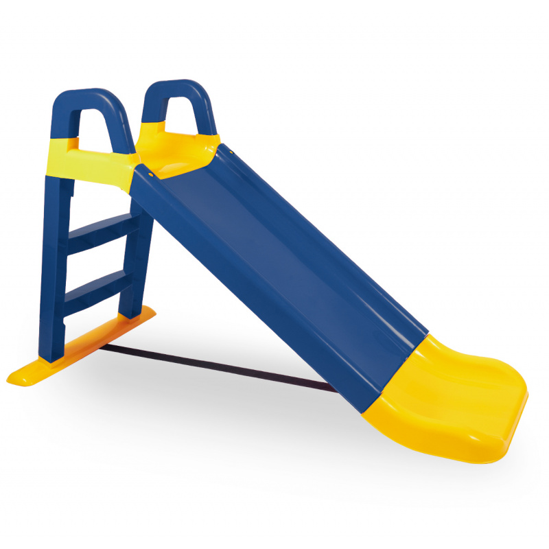 Aga4Kids Zjeżdżalnia z uchwytem 140 cm niebiesko-żółta