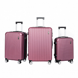Aga Travel Zestaw walizek podróżnych Bordowy 6CZ033 - II. JAKOŚĆ