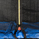Aga SPORT PRO Trampolina 500 cm Niebieska + siatka ochronna + drabinka + kieszeń na buty
