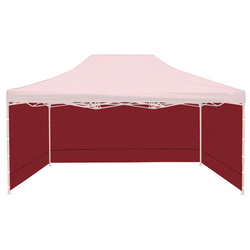 Aga Ścianki boczne do stoiska handlowego 3x4,5m Bordowe
