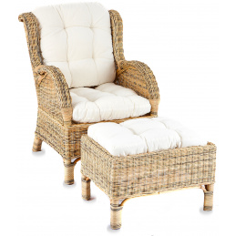 Aga Fotel rattanowy CONSUL RATTAN beżowe