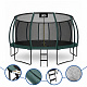 Aga SPORT EXCLUSIVE Trampolina ogrodowa 500cm Ciemno zielona+siatka zabezpieczająca+drabinka