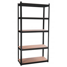Aga REGAŁ MAGAZYNOWY 2w1 METALOWY 180x90x40cm 5 PÓŁEK Czarny 