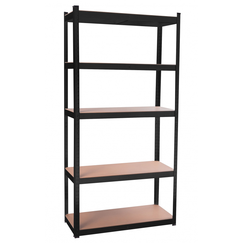 Aga REGAŁ MAGAZYNOWY 2w1 METALOWY 180x90x40cm 5 PÓŁEK Czarny 