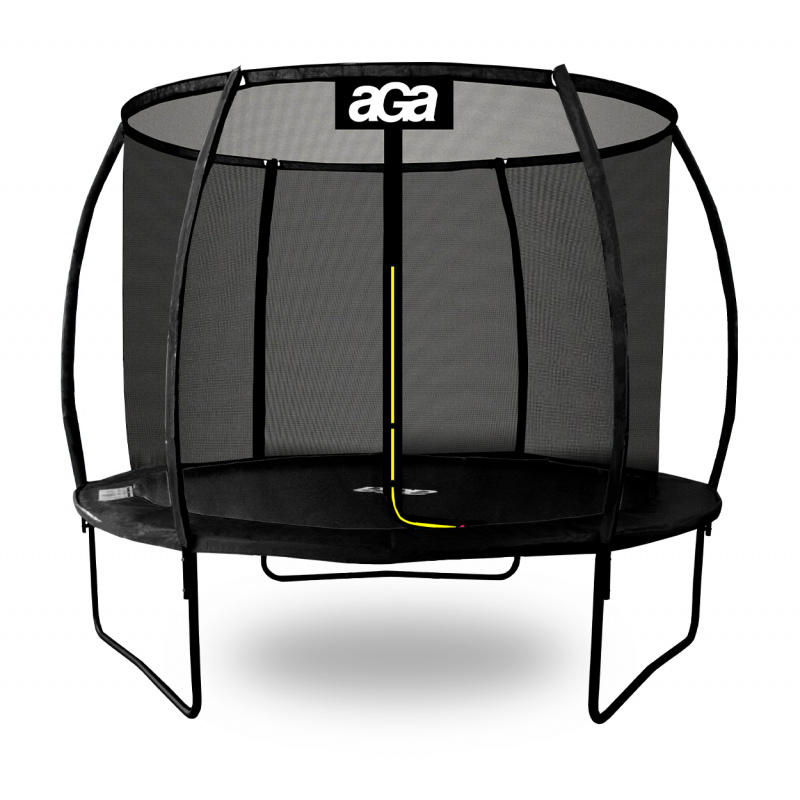 Aga SPORT EXCLUSIVE Trampolina 180 cm Czarna + siatka zabezpieczająca