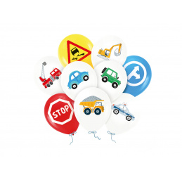 Aga4Kids Balony lateksowe Samochód 30 cm 9 szt