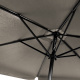 Aga PARASOL OGRODOWY 3m 300cm OTWIERANY NA KORBKĘ 300 cm MR2027 Ciemny Siwy