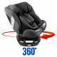 Aga FOTELIK SAMOCHODOWY i-Size 360° 0-36 kg DS1824 Czarny